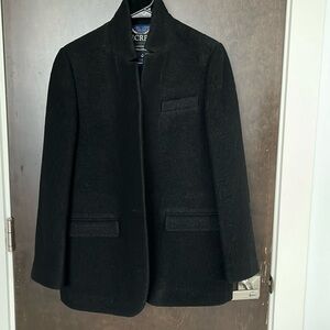 J Crew boiled wool jacket never worn- black.